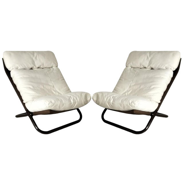 Set of Cross Lounge Chair attributed to Marcello Cuneo for Arflex, Italy, 1970s For Sale