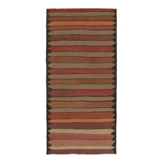 Vintage Northwest Persian Kilim in Brown, Rust and Red Stripes by Rug & Kilim For Sale