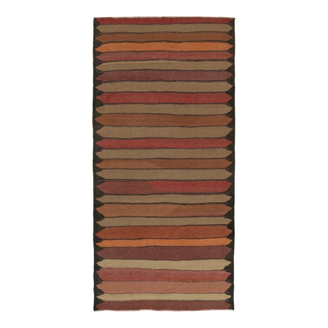 Vintage Northwest Persian Kilim in Brown, Rust and Red Stripes by Rug & Kilim For Sale