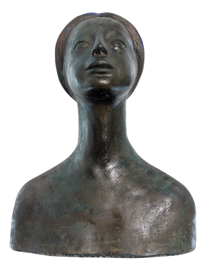 Half-Length Terracotta Sculpture of an Ethiopian Woman by Gino Zattoni, 1950s