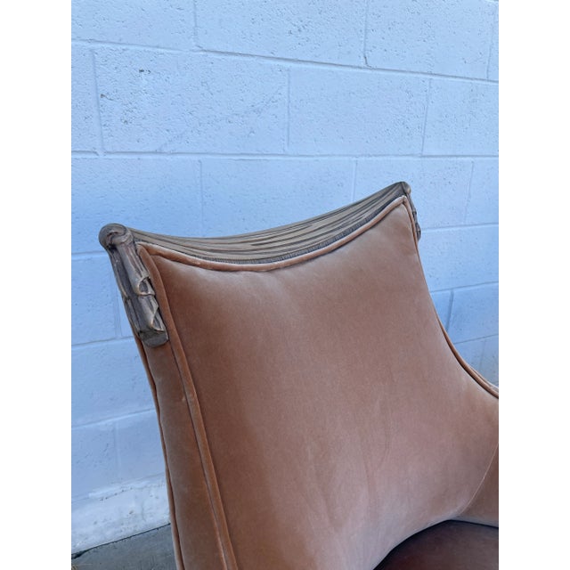 Elegant Pair of Dorothy Draper for Grosfeld House Hollywood Regency Armchairs With Bleached Mahogany Frames For Sale - Image 10 of 14