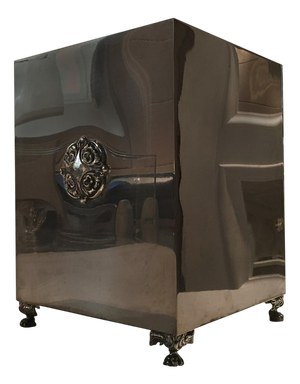 Postmodern Silver-Plated and Silver Box Vase, 1970