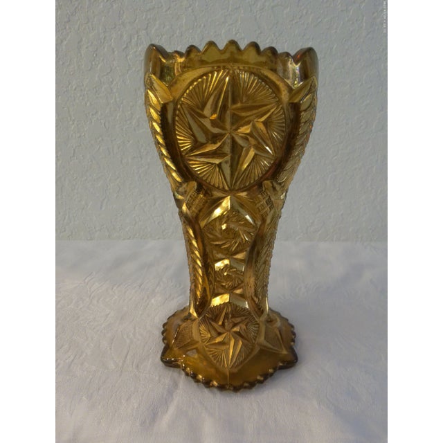 1950s Mid-Century Czechoslovakia Copper Shaded Flash Glass Vase For Sale - Image 5 of 5