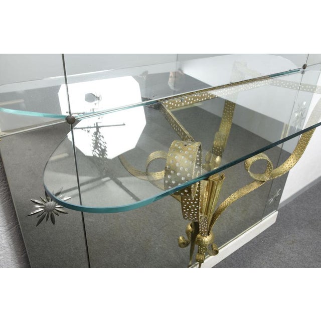 Mid-Century Italian Modern Mirror with Console by Pier Luigi Colli for Cristal Arte, Set of 2 For Sale - Image 12 of 18
