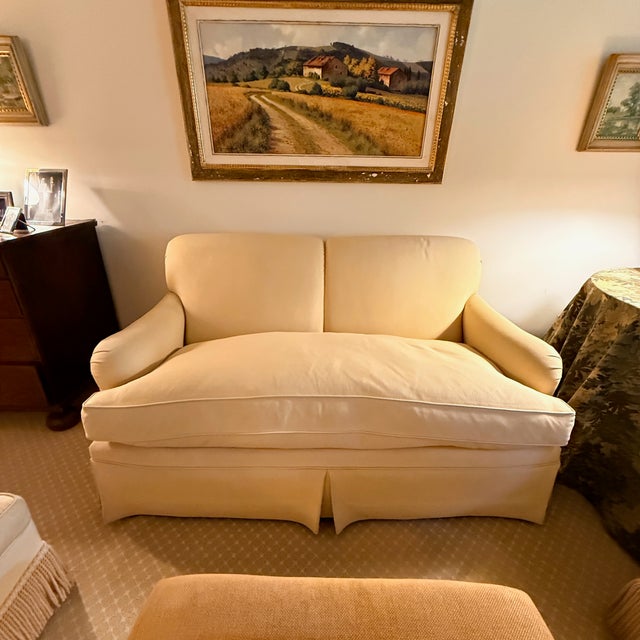 1990s Petite Bench Seat Sofa For Sale - Image 5 of 14