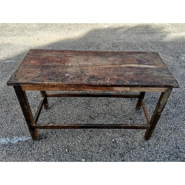 Early 20th Century Antique Italian Rustic Country Table in Oak, 1900s For Sale - Image 5 of 12