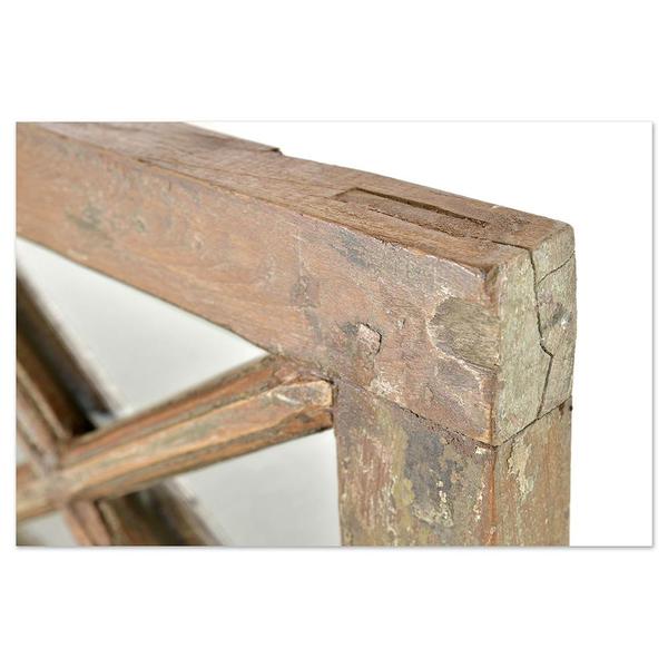 Antique Wall Mirror in Patinated Wood For Sale - Image 4 of 7