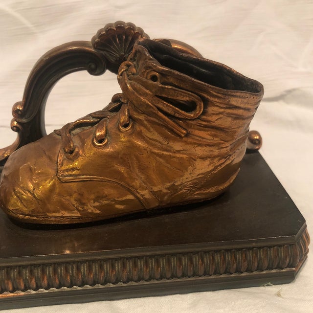 Vintage Bronze Baby Shoe Bookends a Pair Chairish