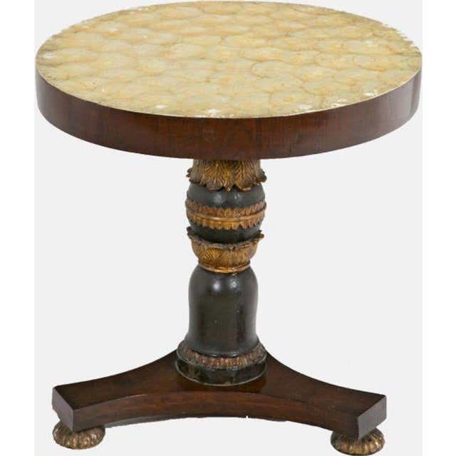 Black Louis Philippe Marble Top Gueridon Table For Sale - Image 8 of 10