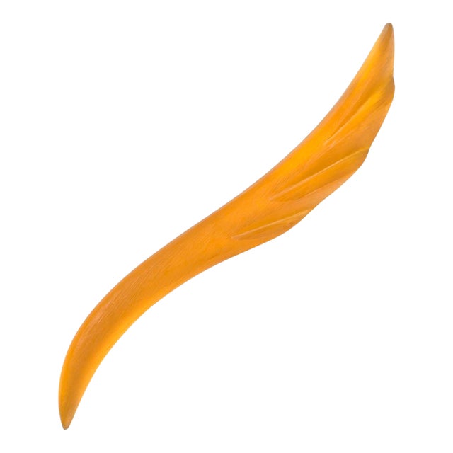 Migeon and Migeon Paris Oversized Orange Resin Pin Brooch For Sale