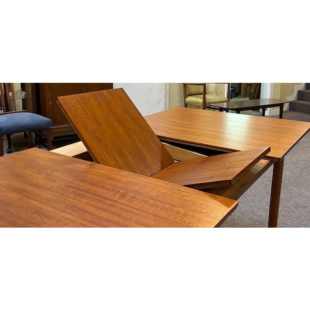 Item #PC101 Remarkable Teak Dining Table With 3 Butterfly Leaf Extensions UK Import c. 1960's Mid Century Modern