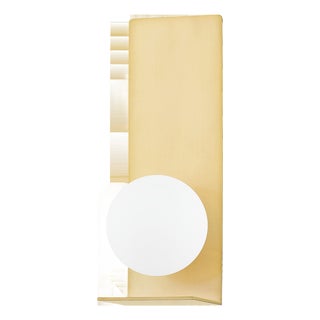 Mitzi Lani 4.5 in. 1 Light Wall Sconce in Aged Brass Finish For Sale
