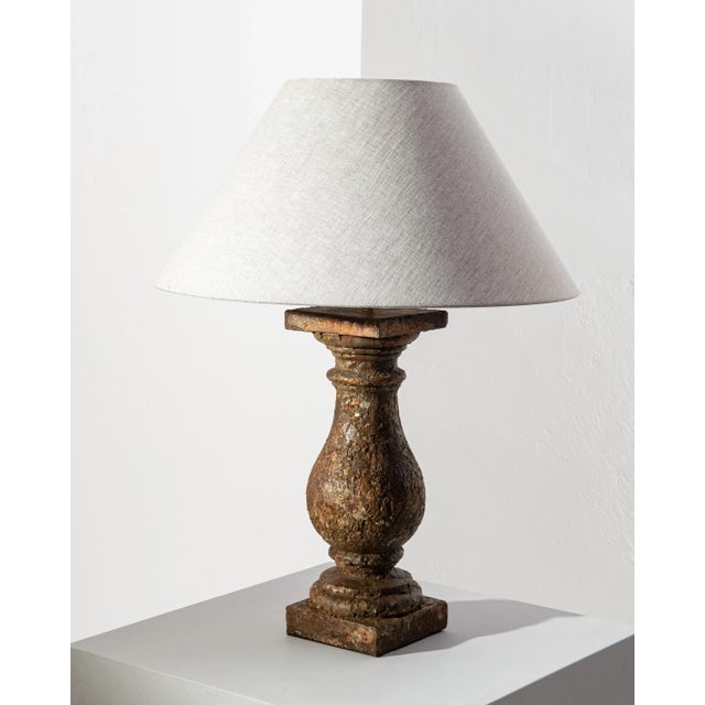 Metal 19th Century French Cast Iron Lamp For Sale - Image 7 of 12