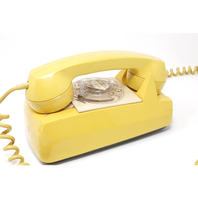 Vintage 1976 Starlite Yellow Rotary Wall Phone Chairish