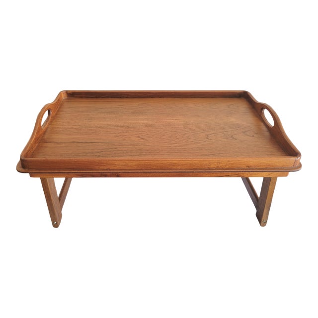 Vintage Danish Modern Teak Folding Tray by Goodwood For Sale