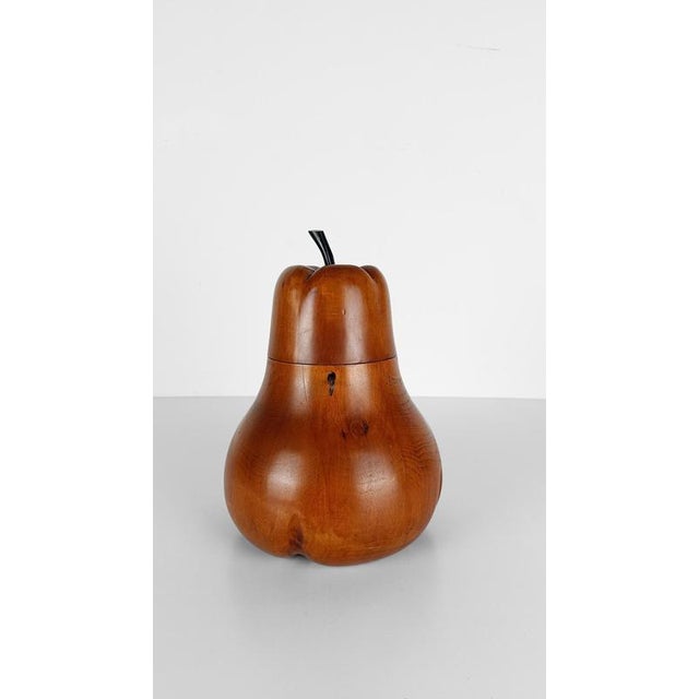 Brown Mid-Century Fruitwood Pear Tea Caddy, 1930s For Sale - Image 8 of 18