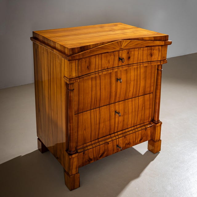Brown 19th Century Biedermeier Chest of Drawers For Sale - Image 8 of 12