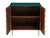 Petrol Blue and Ivory Murano Glass Bar Cabinets with Brass from Justfurnituress SRL, Set of 2 For Sale - Image 4 of 8