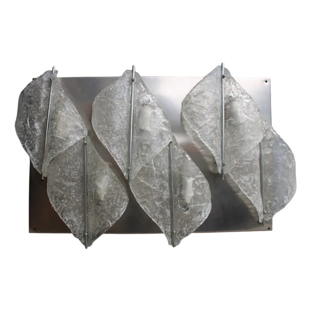 Italian Murano Glass Wall Lamp from Mazzega, 1970s For Sale