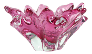 Pink Art Glass Bowl from František Zemek, Czechoslovakia, 1960s