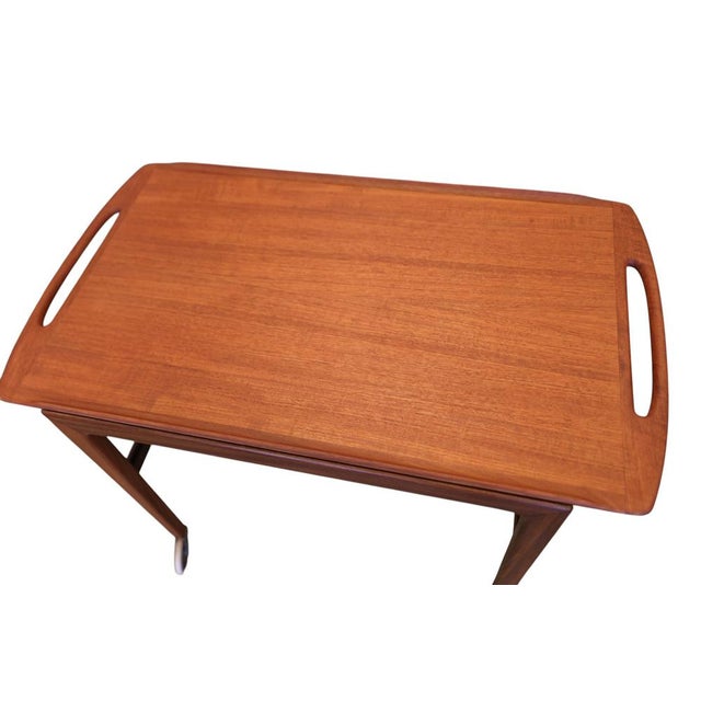 1970s Danish Teak Serving Trolley with Removable Tray, 1960s For Sale - Image 5 of 16
