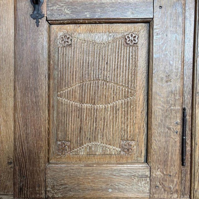 Brown Antique Oak Cupboard, Germany, 1836 For Sale - Image 8 of 18