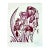 1980s Original Hand Printed Lithograph “Burgundy Iris” For Sale