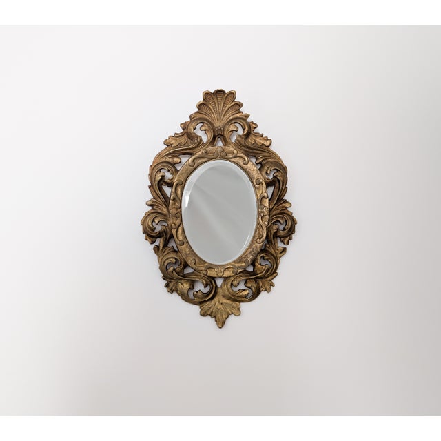 Early 20th Century French Gilt Bronze Rococo Oval Wall Mirror For Sale In New York - Image 6 of 7