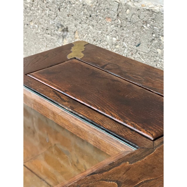 Japanese Antique Elm / Keyaki Hibachi Table on Custom Made Stand. For Sale - Image 10 of 15