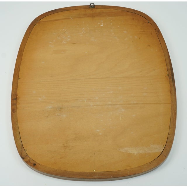 Mid-Century Modern Mirror with Mosaic and Cherrywood Frame, 1950s For Sale - Image 10 of 11
