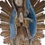Mid-Century Mexican Our Lady of Guadalupe Carved Wood Devotional With Gilt Sunburst, 9" For Sale - Image 9 of 10