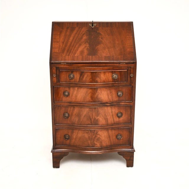 1950s Antique Georgian Writing Bureau, 1950 For Sale - Image 5 of 11