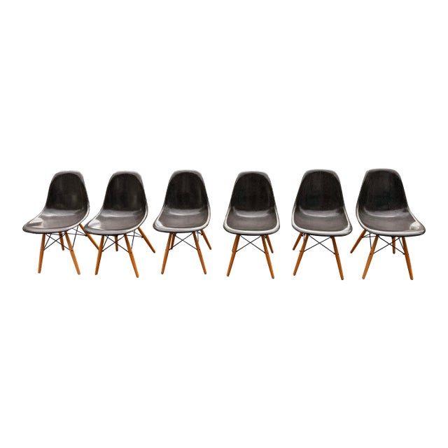 Case Study® Fiberglass Dowel Side 6 Chairs Mid-Century For Sale