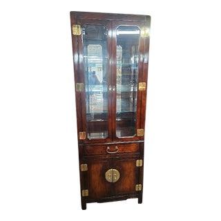 Vintage American of Martinsville Chinoiserie Asian-Style Curio Display Cabinet For Sale