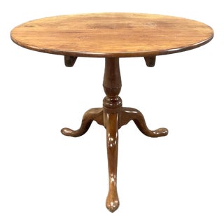 Antique Tilt-Top Pedestal Tea Table | Colonial Revival Tripod Base For Sale