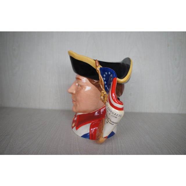 Royal Doulton American Royal Doulton Revolutionary War Military Soldier Toby Character Jug For Sale - Image 4 of 16