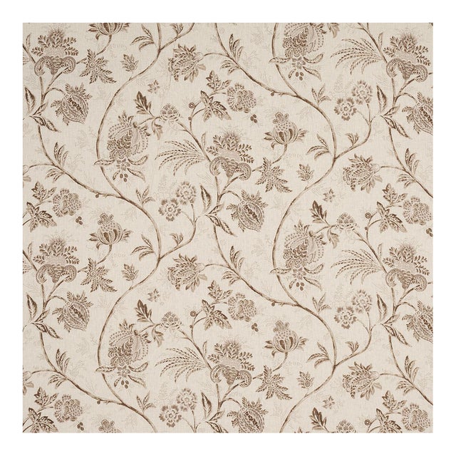 Sample - Schumacher x Mark D. Sikes Chinoiserie Vine Fabric in Neutral For Sale
