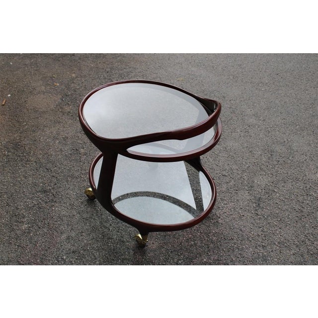 Vintage Ovale Bar Cart by Cesare Lacca, 1950s For Sale - Image 9 of 12