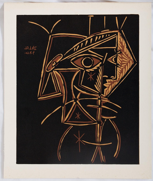 Pablo Picasso, Tête de faune, Etching