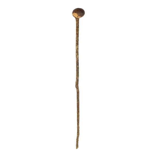 Early 20th Century Zulu Knobkerrie Wood Stick South Africa Dori Collection For Sale