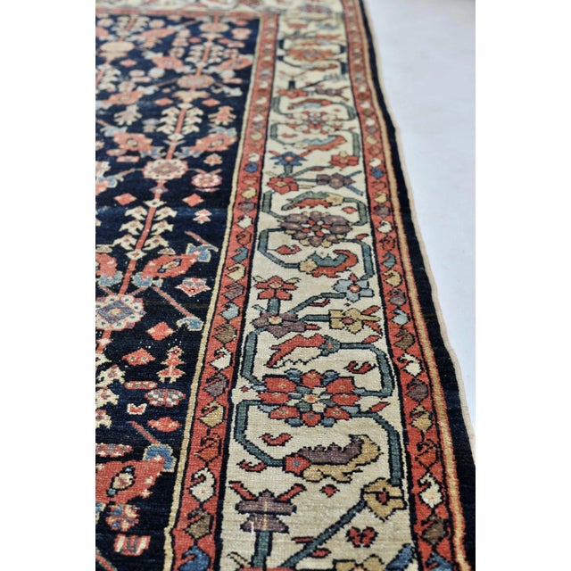 Antique Lattice Design Bordered Rug, 9.11 x 12.6 For Sale - Image 10 of 11