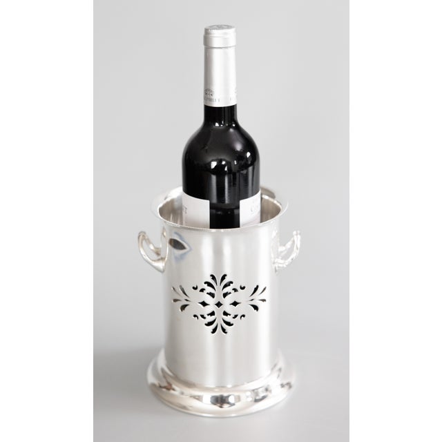 A stunning antique 19th-Century English silverplate wine coaster caddy bottle holder by Daniel & Arter. Marker's marks on...