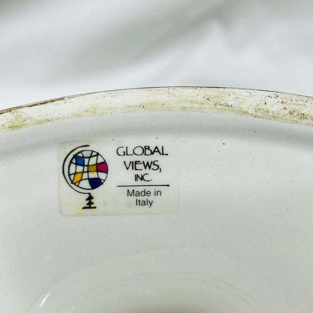 Vintage Global Views Italian Oval Center Bowl For Sale - Image 9 of 10