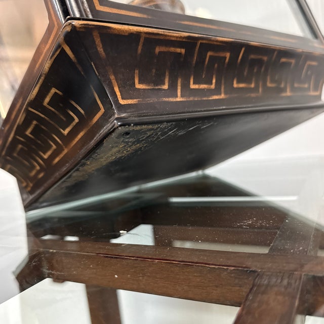 Pagoda Burnished Metal Wall Sconce, Large For Sale - Image 12 of 12
