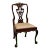 High End Vintage Solid Mahogany Traditional Chippendale Style Dining Side Chair For Sale