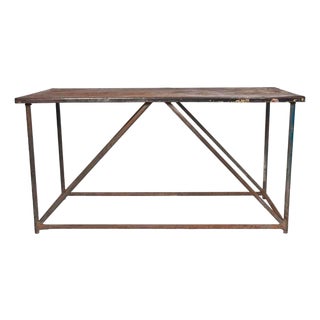 1940s Metal Console Table For Sale