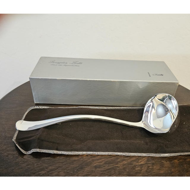 Metal Gerity Silver Plate Punch Serving Ladle 1784 Wilkes Replica Georgian Rat Tail & Shell Design For Sale - Image 7 of 7