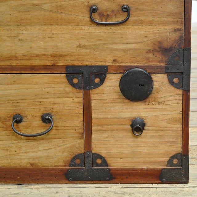 Japanese Tansu Chest of Drawers, 1870 For Sale - Image 10 of 14