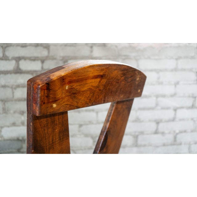 1970s French Modern Brutalist Dining Chairs After Pierre Chapo For Sale - Image 9 of 13