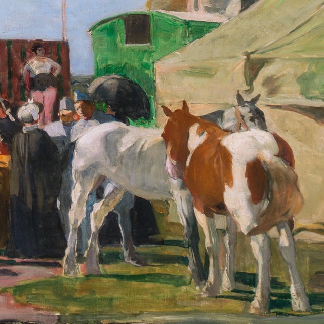 1910s 'Fête Foraine' by Lucien Simon, Circa 1919, Circus, Brittany, Breton, Société Nationale Des Beaux-Arts For Sale - Image 5 of 12